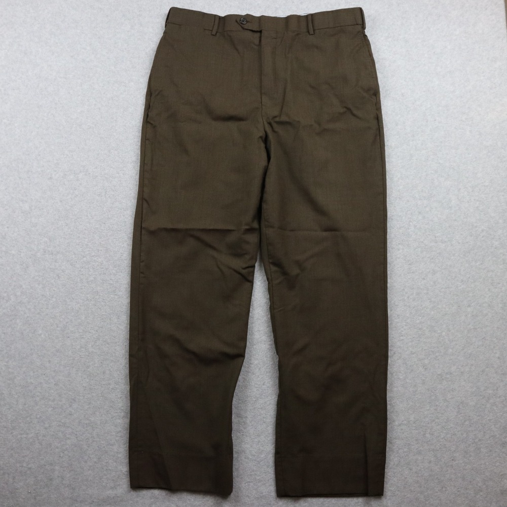 Banana Republic Pants Mens 38x30 Madison‎ Country Club Wool Dress Suit Brown